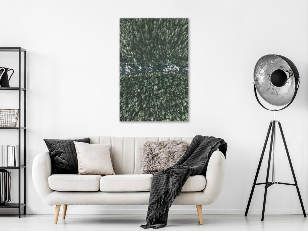 Schilderij - Forest River (1 Part) Vertical