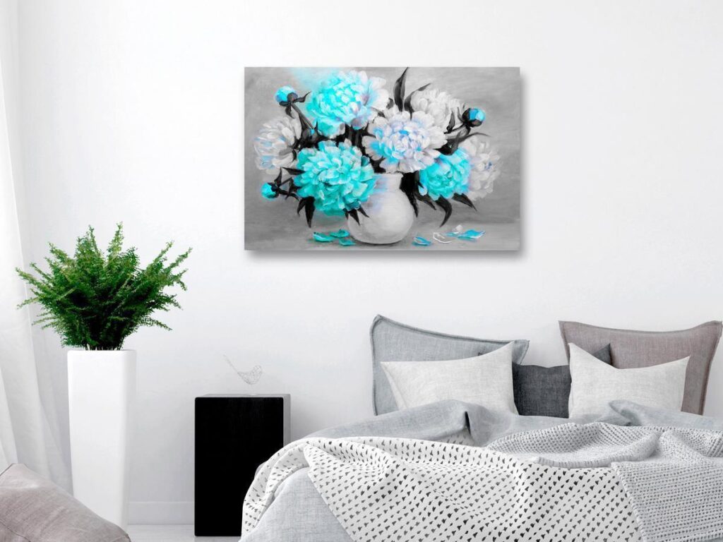 Schilderij - Fragrant Colours (1 Part) Wide Blue