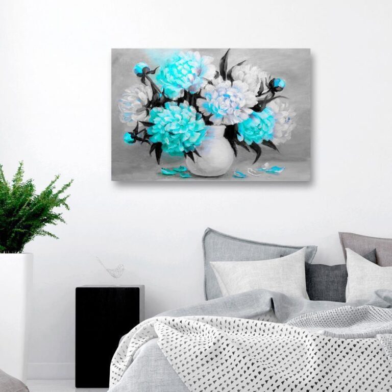 Schilderij - Fragrant Colours (1 Part) Wide Blue