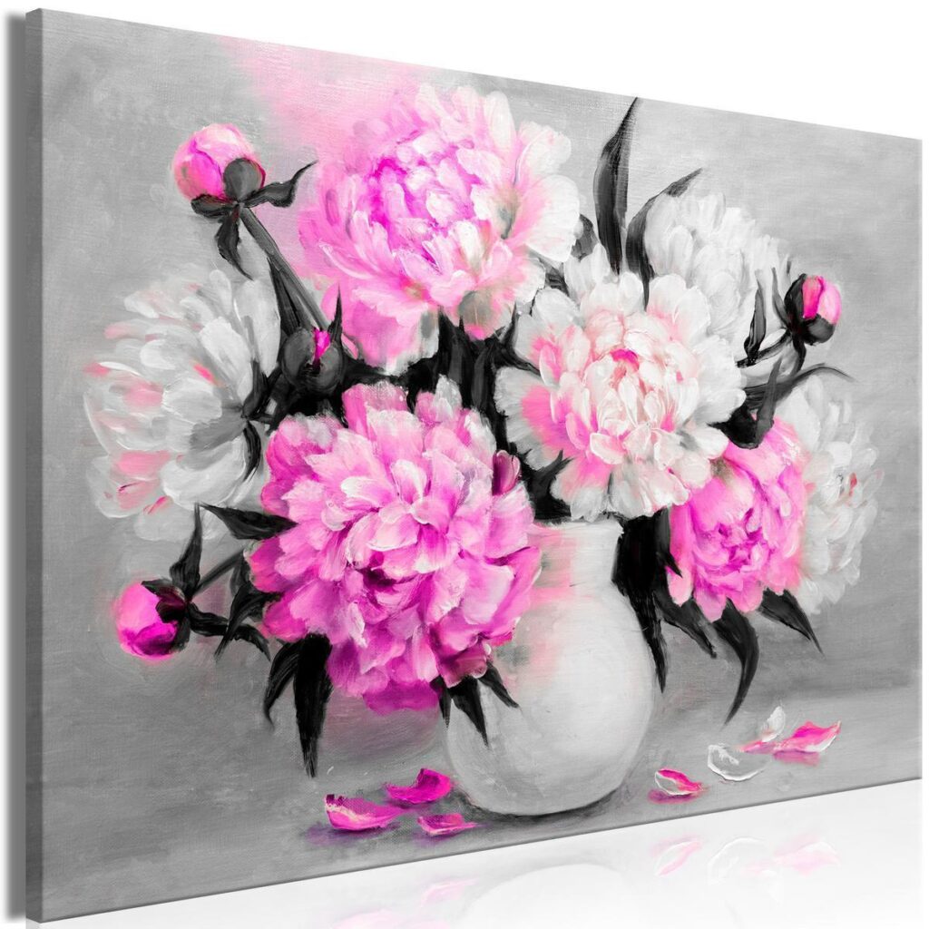 Schilderij - Fragrant Colours (1 Part) Wide Pink
