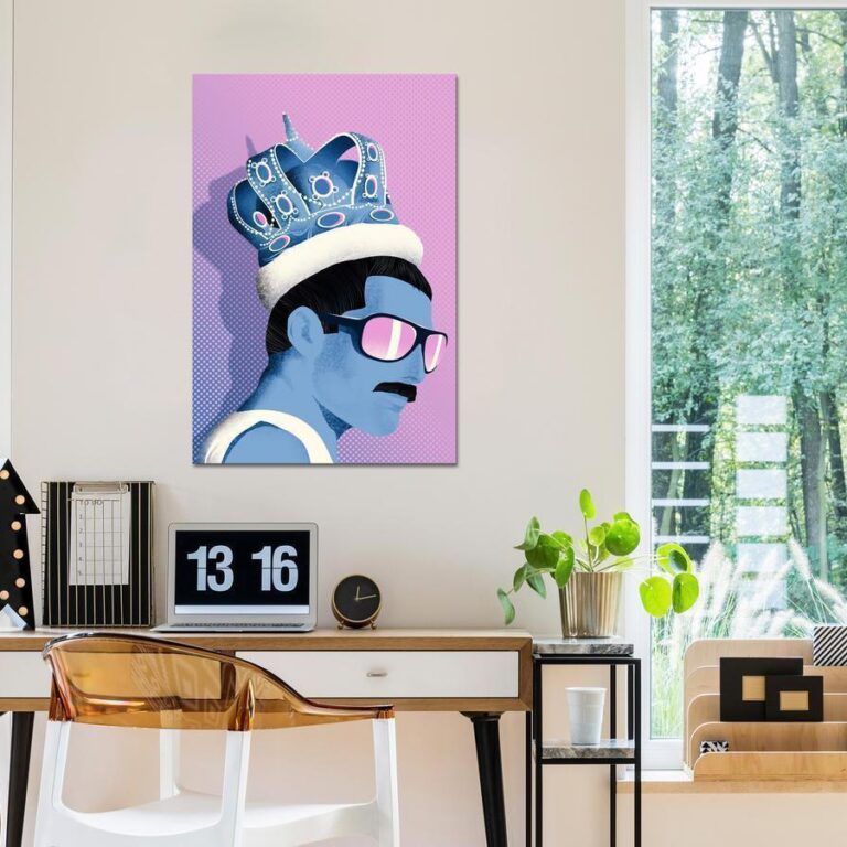 Schilderij - Freddie (1 Part) Vertical