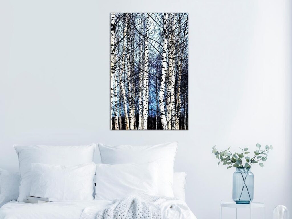 Schilderij - Frosty January (1 Part) Vertical
