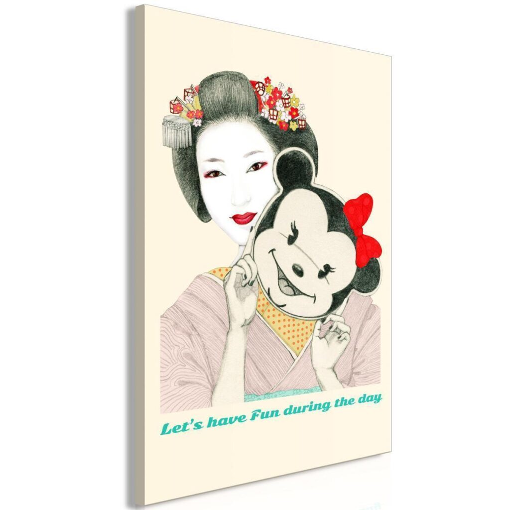 Schilderij - Funny Geiko (1 Part) Vertical - Afbeelding 2