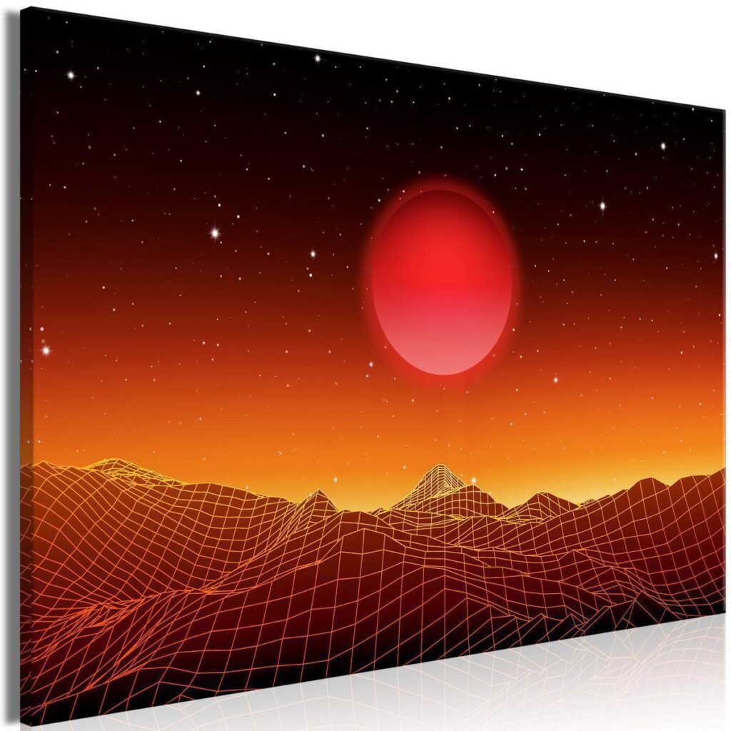 Schilderij - Futuristic landscape (1 Part) Wide - Afbeelding 2