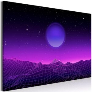 Schilderij - Futuristic landscape 2 (1 Part) Wide