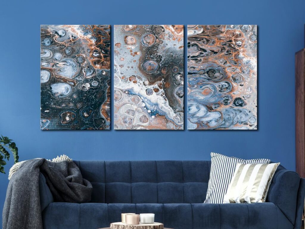 Schilderij - Galaxy (3 Parts) - Afbeelding 2