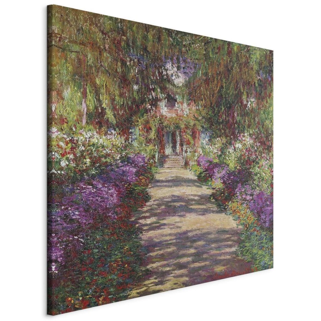 Schilderij - Garden Path in Giverny - Afbeelding 2