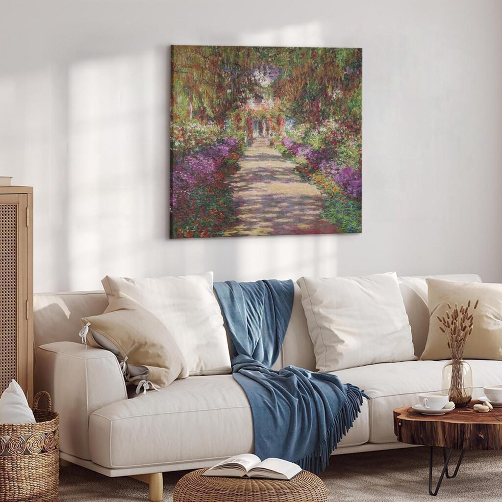 Schilderij - Garden Path in Giverny - Afbeelding 3