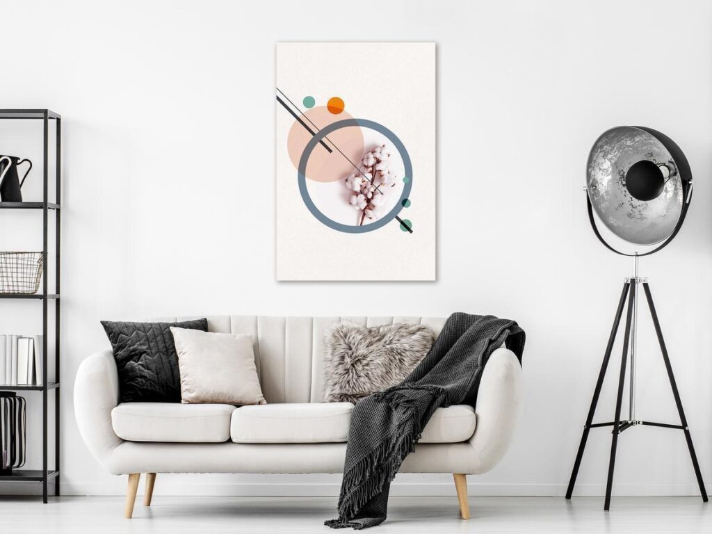Schilderij - Geometric Cotton (1 Part) Vertical