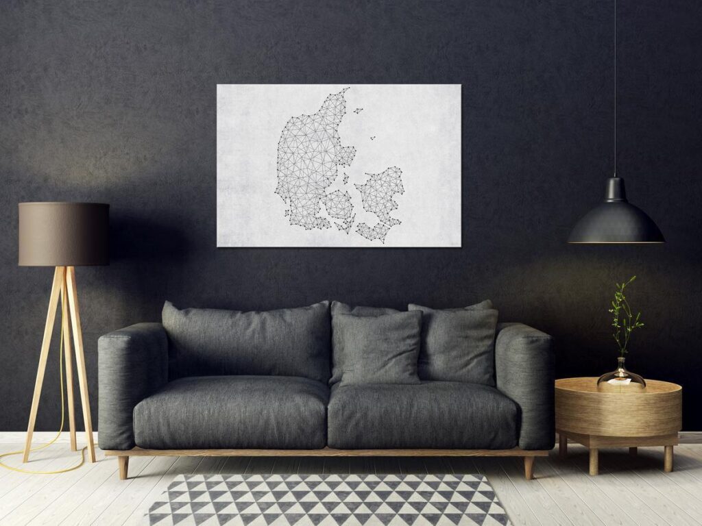 Schilderij - Geometric Land (1 Part) Wide
