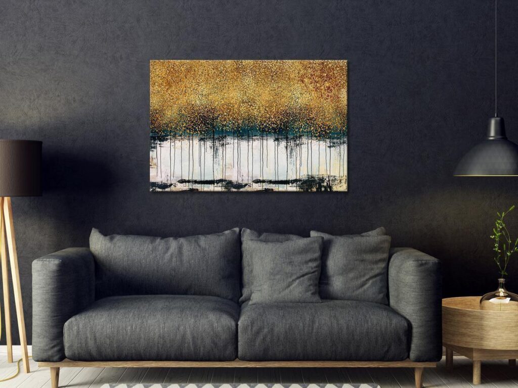 Schilderij - Gilded Nature (1 Part) Wide