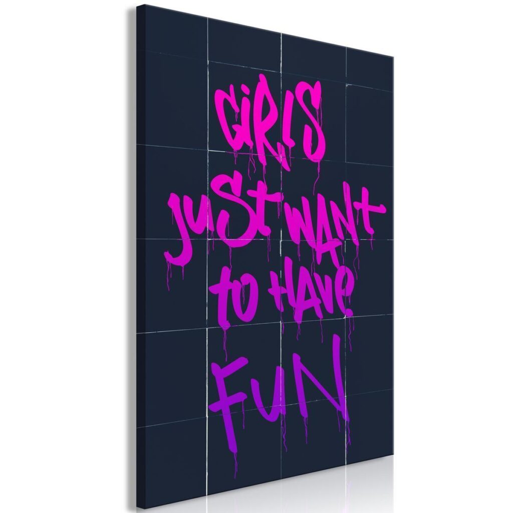 Schilderij - Girls Just Want to Have Fun (1 Part) Vertical - Afbeelding 2