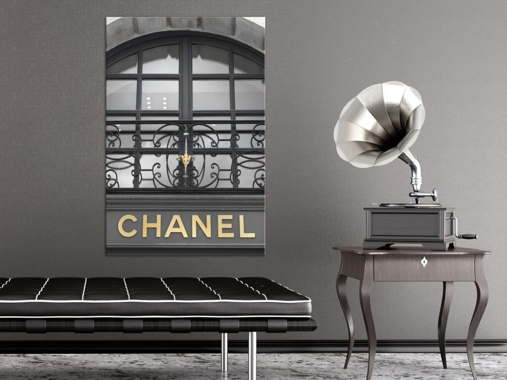 Schilderij - Gold Signboard (1 Part) Vertical