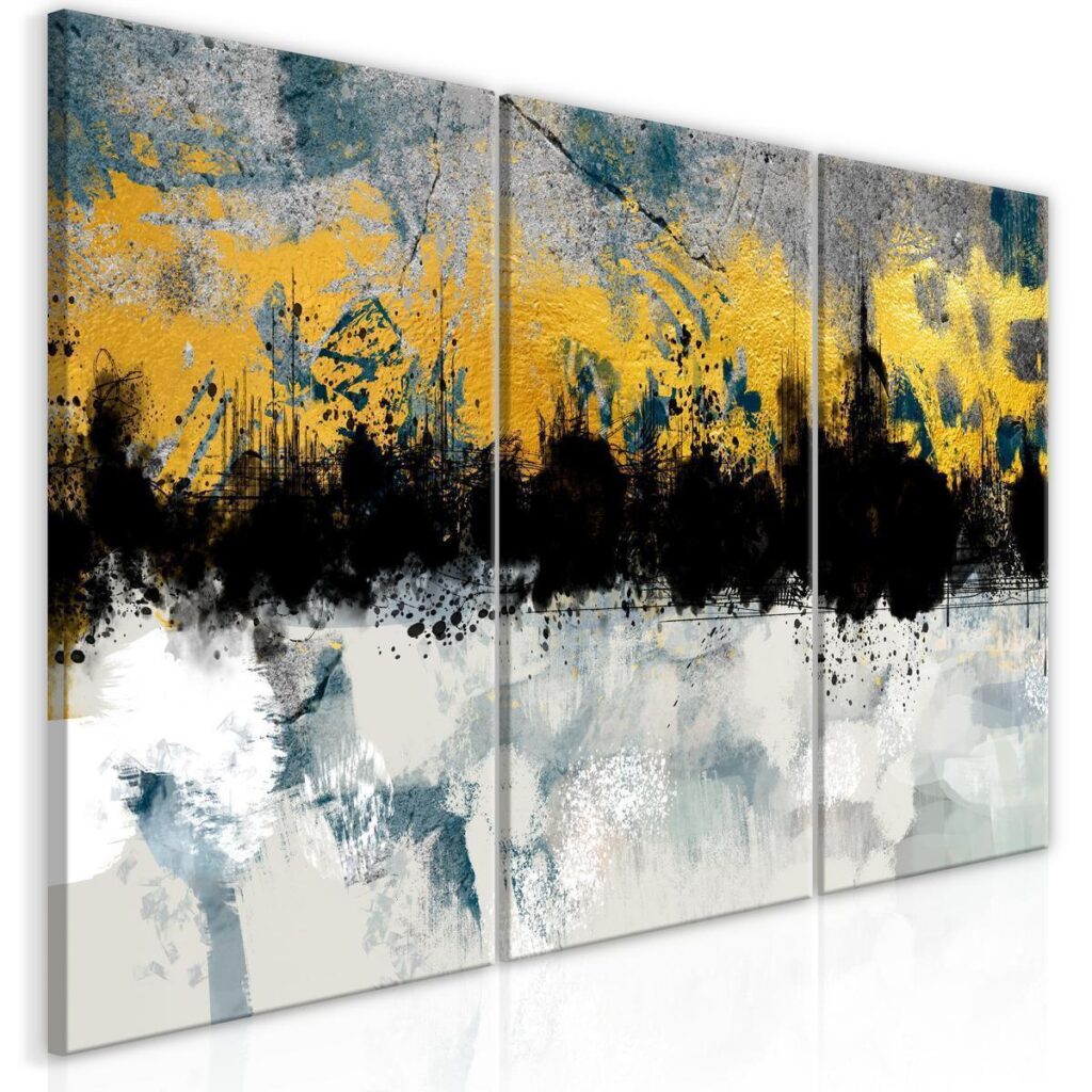 Schilderij - Golden Clouds (3 Parts) - Afbeelding 2