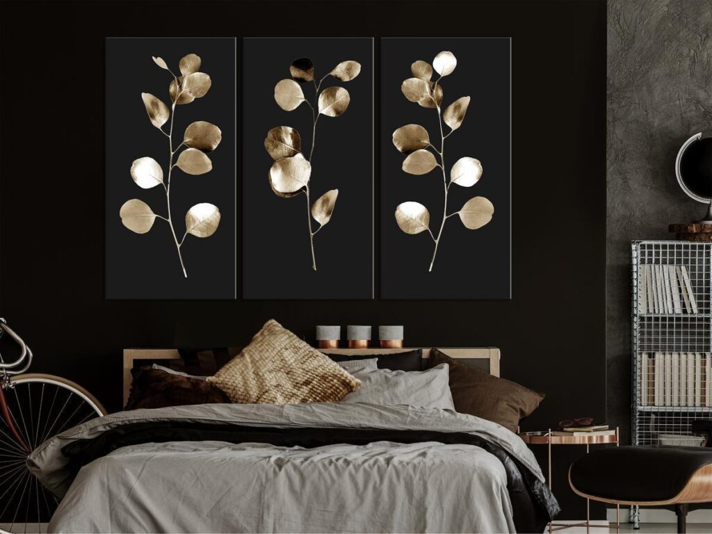 Schilderij - Golden Dusk (3 Parts) - Afbeelding 2