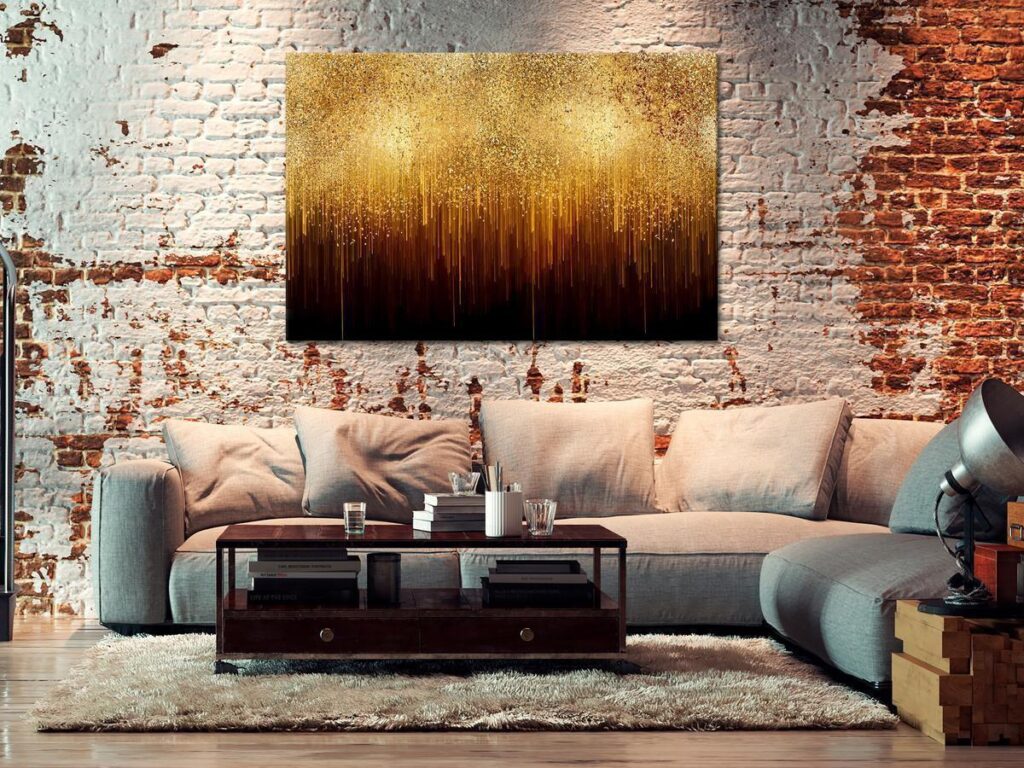 Schilderij - Golden Expansion (1 Part) Wide