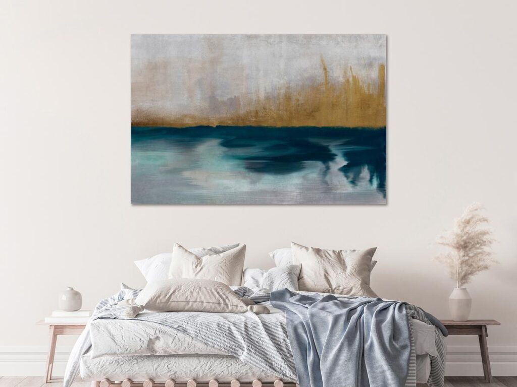 Schilderij - Golden Grasses (1 Part) Wide