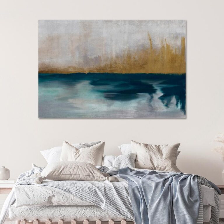 Schilderij - Golden Grasses (1 Part) Wide
