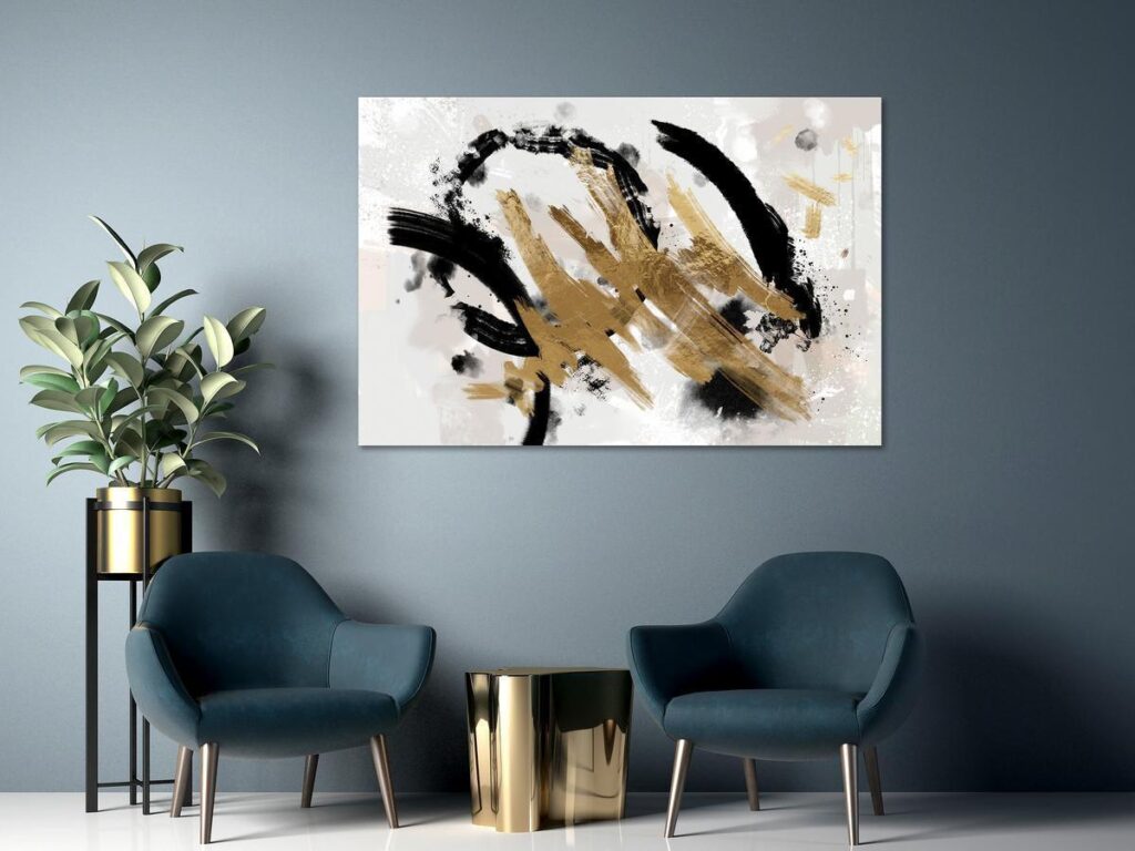 Schilderij - Golden Impression (1 Part) Wide