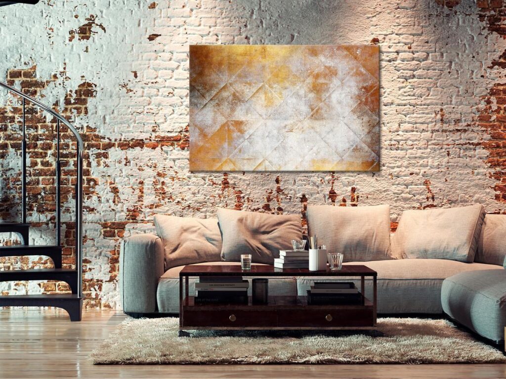 Schilderij - Golden Modernism (1 Part) Wide - Afbeelding 2