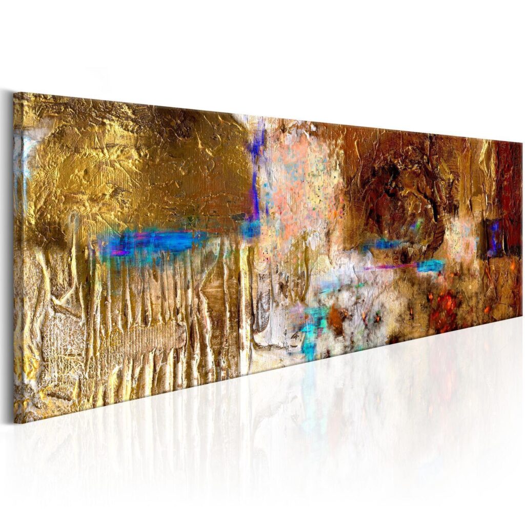 Schilderij - Golden Structure - Afbeelding 2