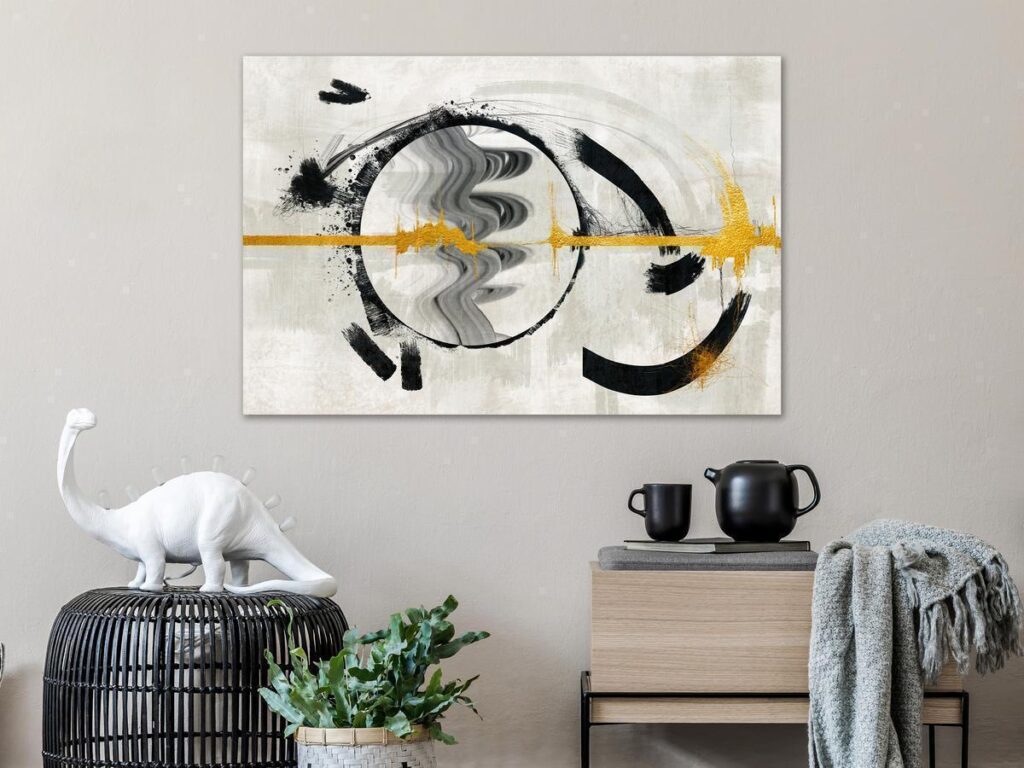 Schilderij - Golden Thread (1 Part) Wide