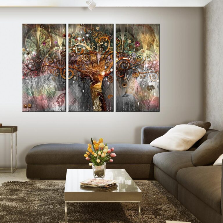 Schilderij - Golden Tree I
