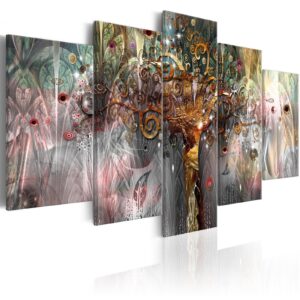 Schilderij - Golden Tree II