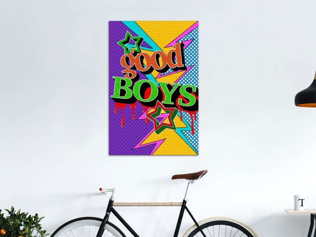 Schilderij - Good Boys (1 Part) Vertical