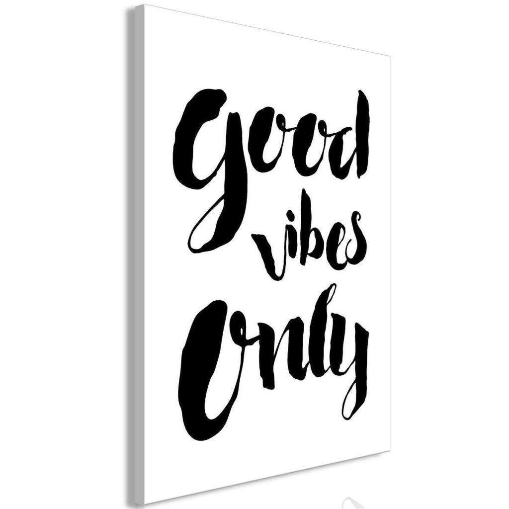 Schilderij - Good Vibes Only (1 Part) Vertical - Afbeelding 2