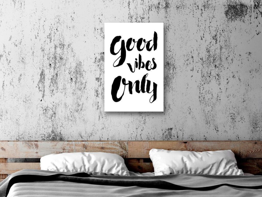 Schilderij - Good Vibes Only (1 Part) Vertical