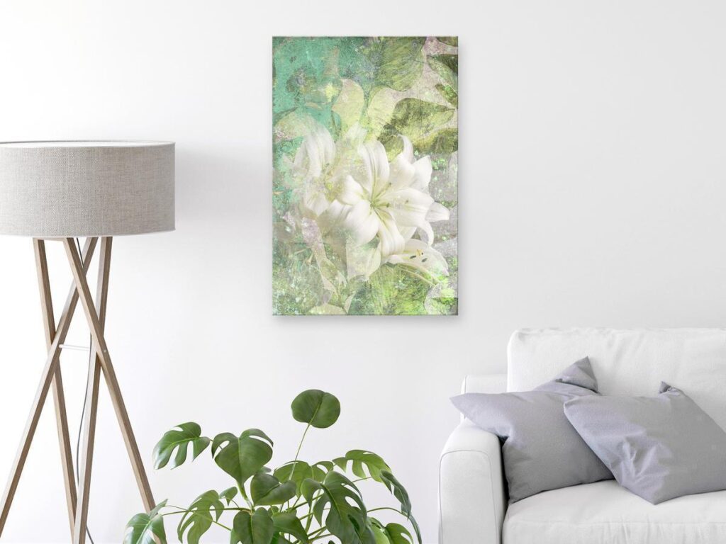 Schilderij - Green Breath (1 Part) Vertical