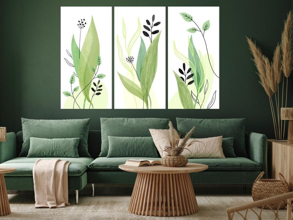 Schilderij - Green Day (3 Parts) - Afbeelding 2