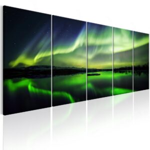 Schilderij - Green Sky I