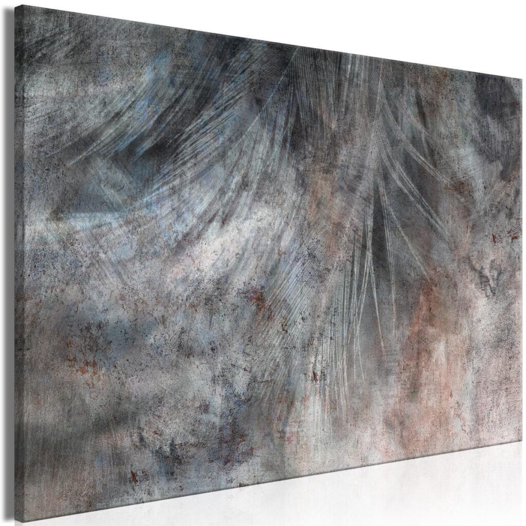 Schilderij - Grey Feather (1 Part) Wide - Afbeelding 2