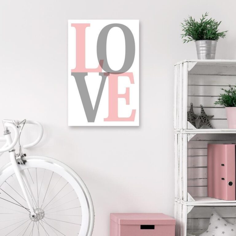 Schilderij - Grey Love (1 Part) Vertical