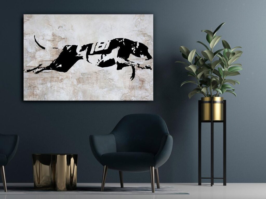 Schilderij - Greyhound Race (1 Part) Wide - Afbeelding 2