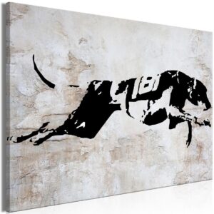 Schilderij - Greyhound Race (1 Part) Wide