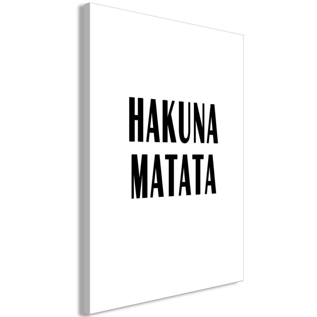 Schilderij - Hakuna Matata (1 Part) Vertical - Afbeelding 2