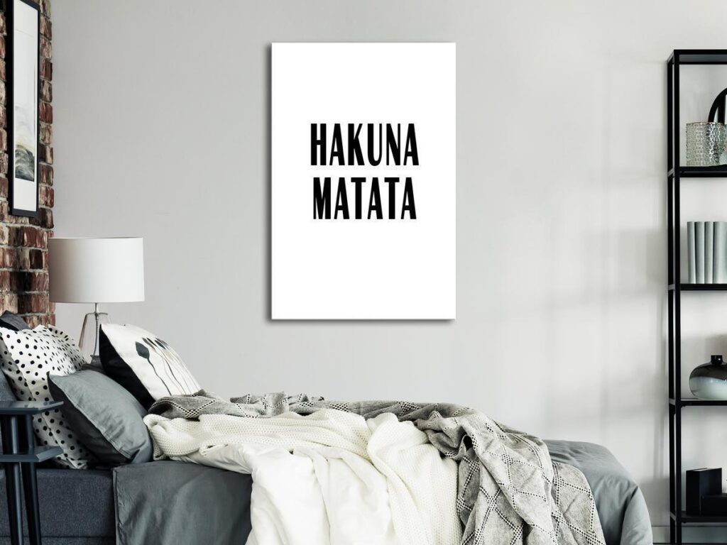 Schilderij - Hakuna Matata (1 Part) Vertical