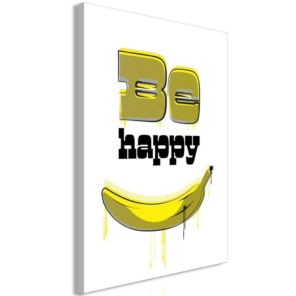 Schilderij - Happy Banana (1 Part) Vertical - Afbeelding 2