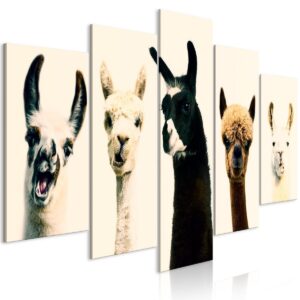 Schilderij - Happy Family (5 Parts) Wide