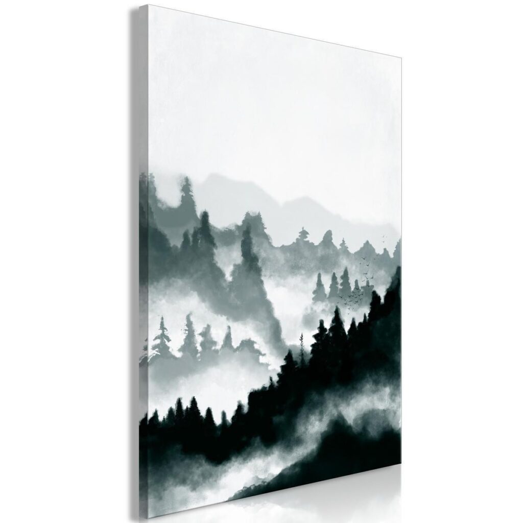 Schilderij - Hazy Landscape (1 Part) Vertical - Afbeelding 2