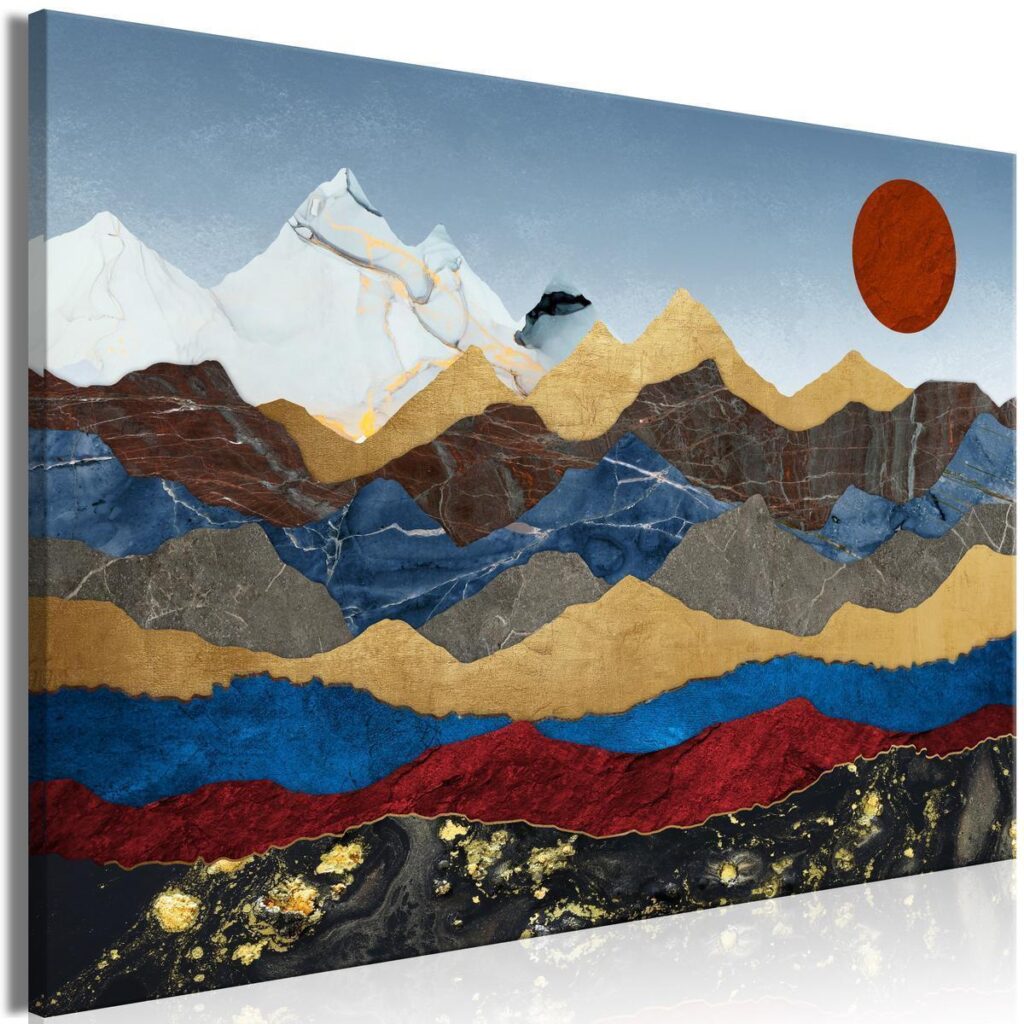 Schilderij - Heart of the Mountains (1 Part) Wide