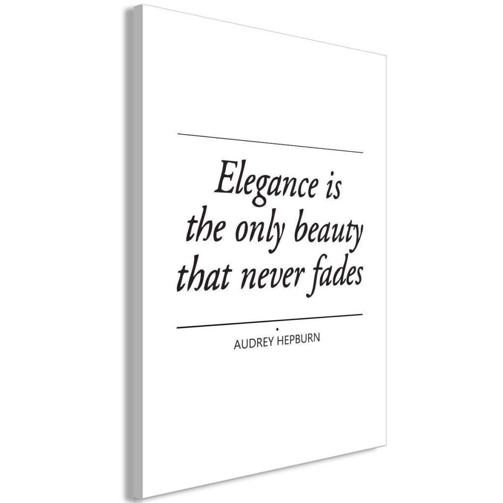 Schilderij - Hepburn Quote (1 Part) Vertical - Afbeelding 2