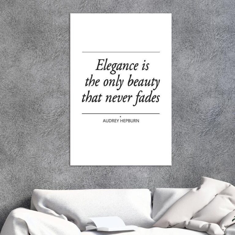 Schilderij - Hepburn Quote (1 Part) Vertical