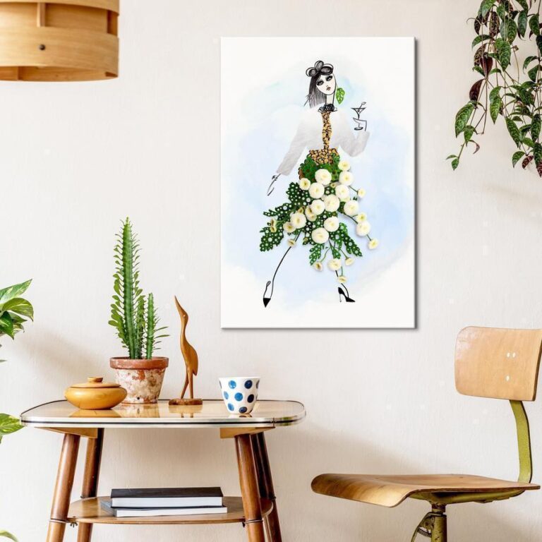 Schilderij - Herbal Girl (1 Part) Vertical