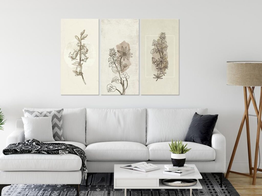 Schilderij - Herbarium (3 Parts) - Afbeelding 2
