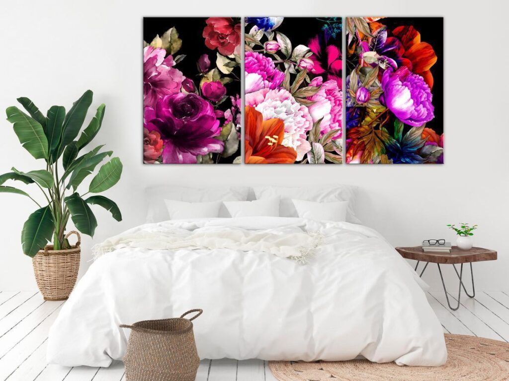 Schilderij - Holiday Bouquet (3 Parts) - Afbeelding 2