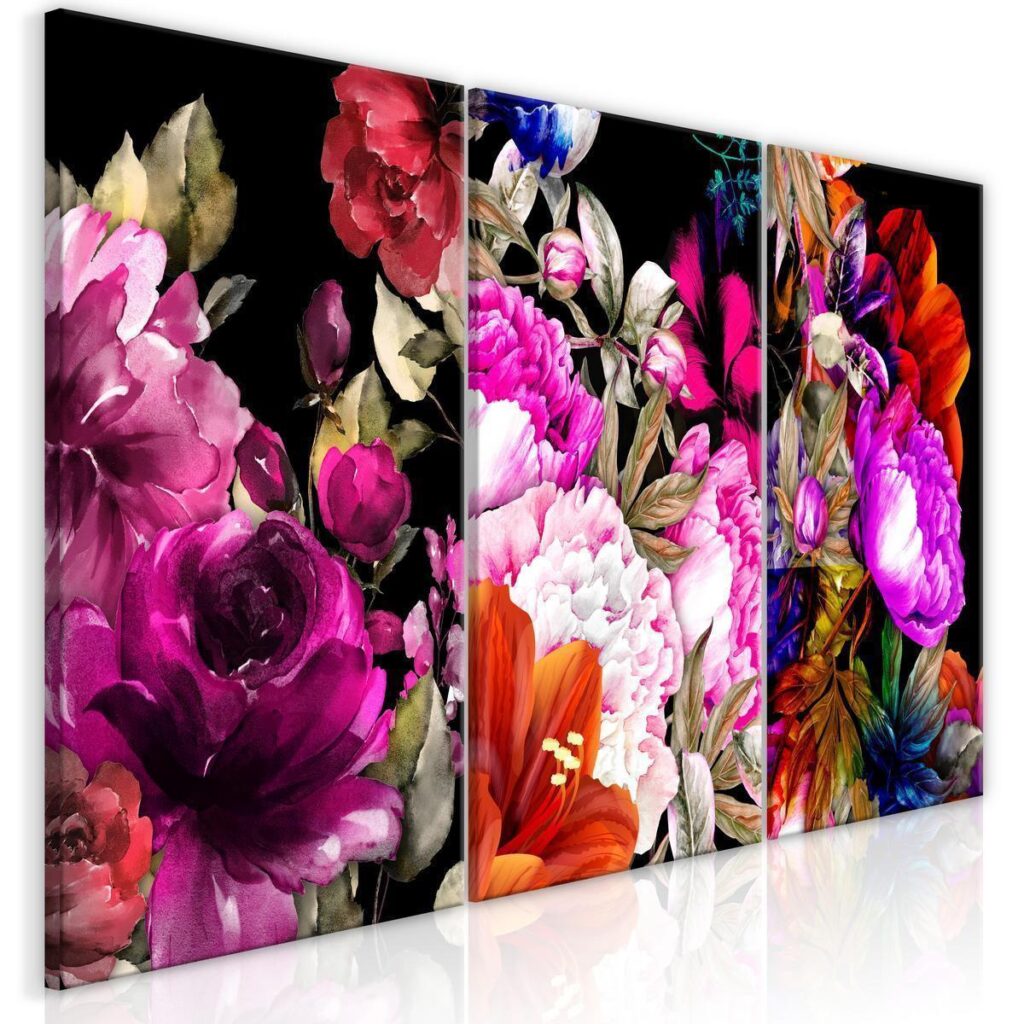 Schilderij - Holiday Bouquet (3 Parts)